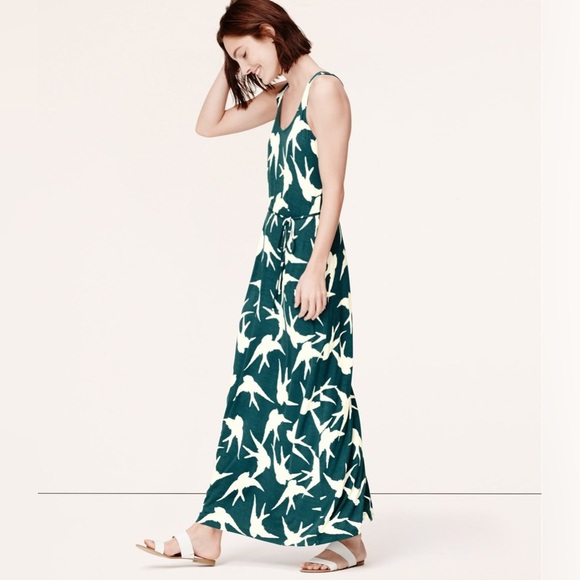 LOFT Dresses & Skirts - Ann Taylor LOFT Swallowtail Racerback Maxi-Dress - XXSP